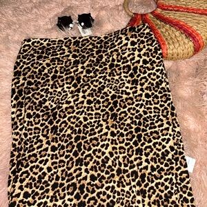Leopard Print Women's Skirt